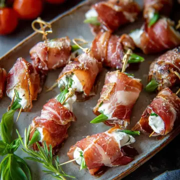 Prosciutto Wrapped Mozzarella Bites