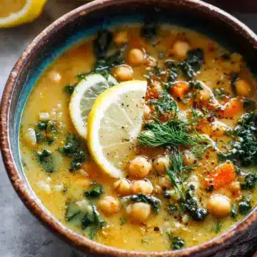 Lemony Greek Chickpea Soup