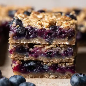 4 Ingredient Healthier Blueberry Oatmeal Bars