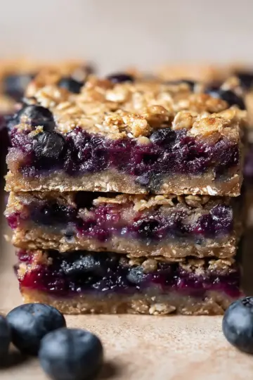4 Ingredient Healthier Blueberry Oatmeal Bars