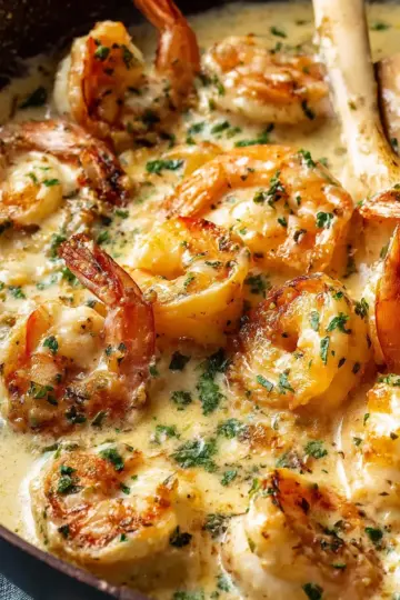 Creamy Garlic Prawns