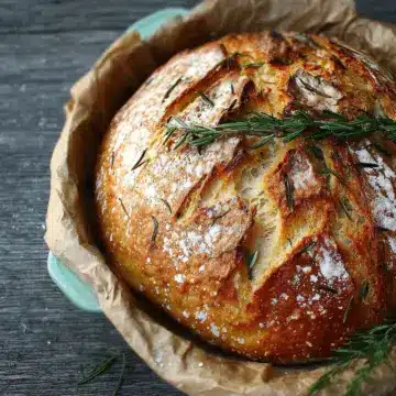 Rosemary and Sea Salt Rustic Bread Loaf