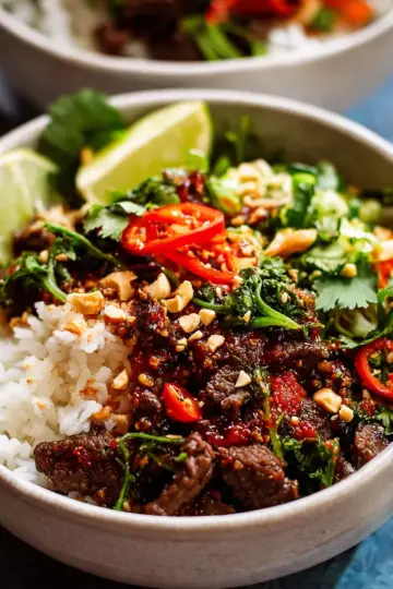 Thai Sweet Chilli Beef Bowls