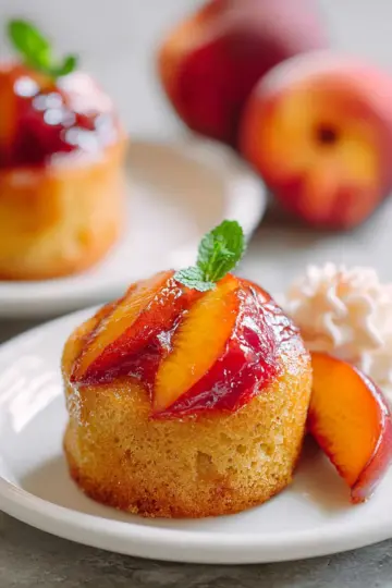 Peach Upside Down Mini Cakes