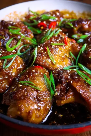 Garlic Ginger Soy Braised Chicken