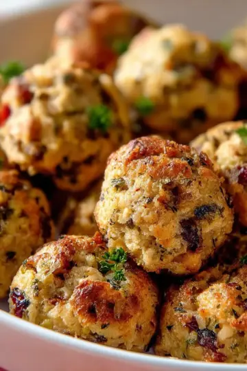 Delicious Christmas turkey stuffing balls