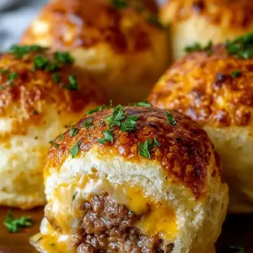 Garlic Parmesan Cheeseburger Bombs Recipe