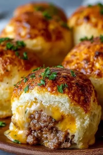 Garlic Parmesan Cheeseburger Bombs Recipe
