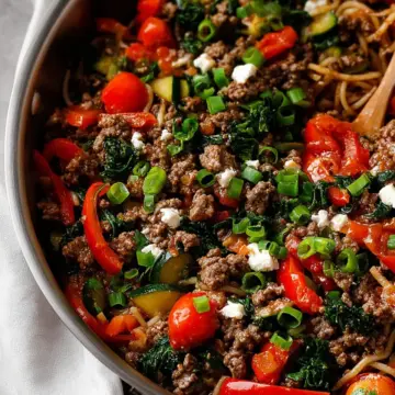 Mediterranean Ground Beef Stir Fry