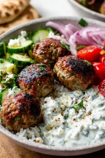 Healthy Greek Turkey Meatballs With Tzatziki