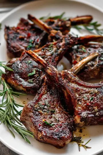 Garlic Rosemary Grilled Lamb Chops
