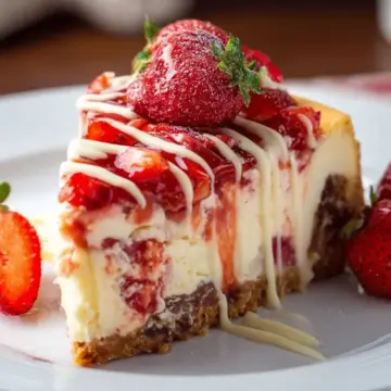 Strawberry-White Chocolate Cheesecake