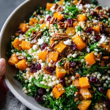 Autumn Pearl Couscous Salad with Roasted Butternut Squash