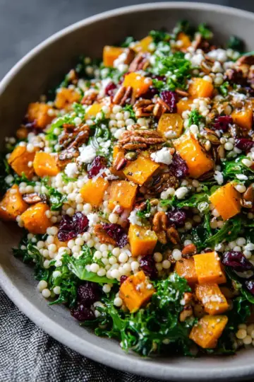 Autumn Pearl Couscous Salad with Roasted Butternut Squash