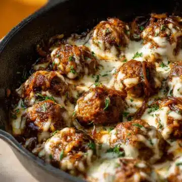 Cheesy French Onion Meatballs