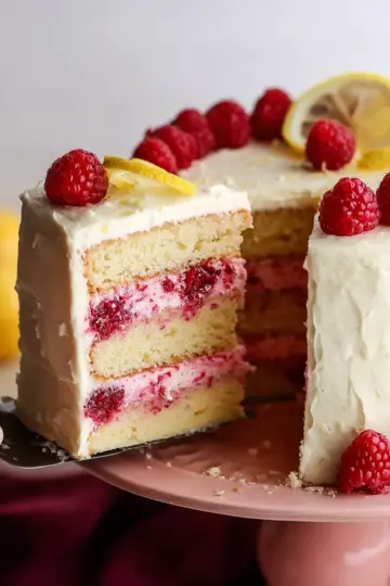 Lemon Raspberry Layer Cake