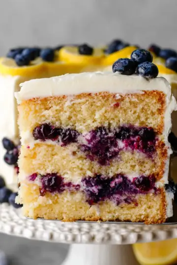Lemon Blueberry Layer Cake
