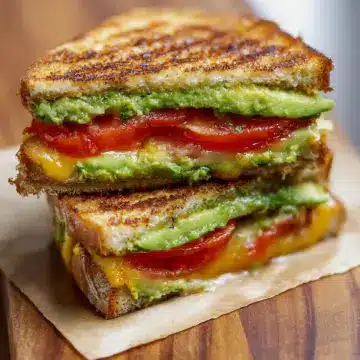 Tomato and Avocado Grilled Cheese Sandwich