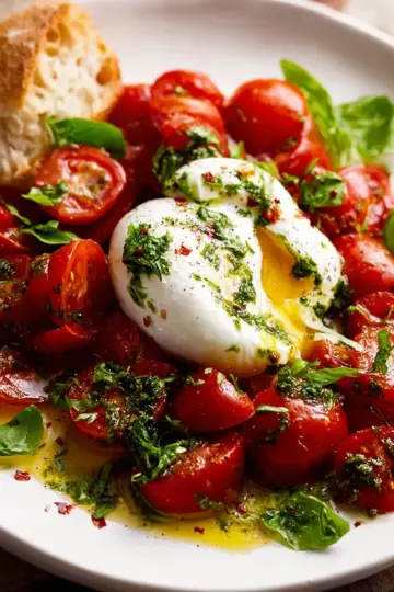 Bursty Tomato Burrata Salad