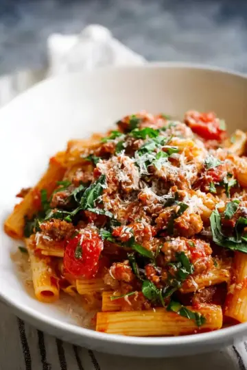 Creamy Tomato Pasta with Italian Sausage