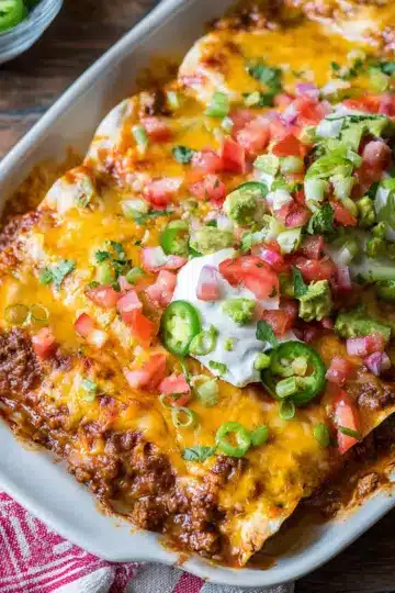 Easy Ground Beef Enchiladas