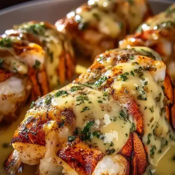 Creamy Garlic Butter Lobster Tails