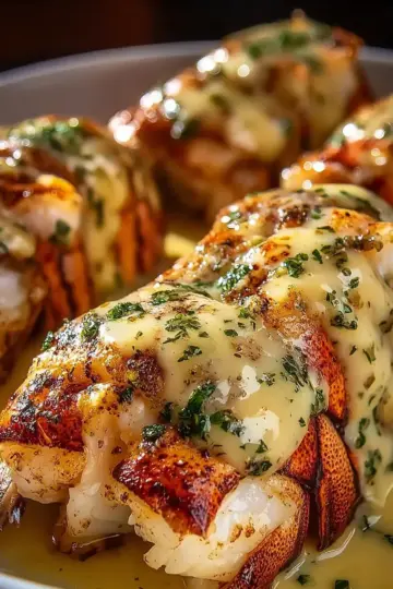 Creamy Garlic Butter Lobster Tails