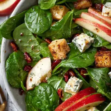 Apple Feta Spinach Salad