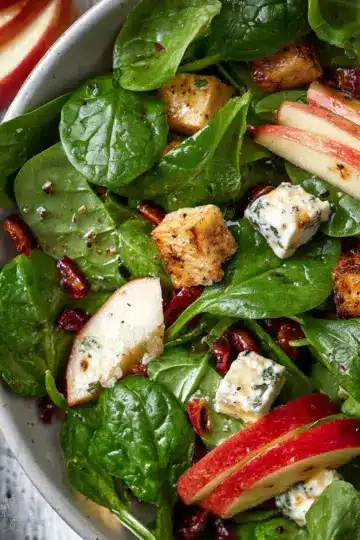 Apple Feta Spinach Salad