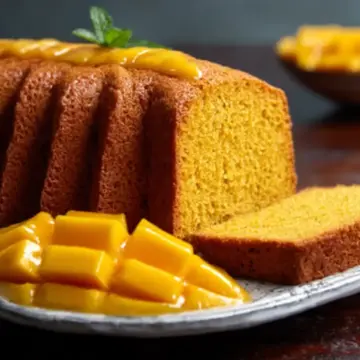 Ultimate Mango Pound Cake with Reduced Mango Puree