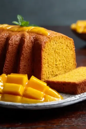 Ultimate Mango Pound Cake with Reduced Mango Puree