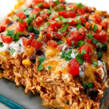 Easy Chicken Burrito Casserole